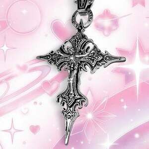 Gothic Punk Stainless Steel Cross Pendant Necklace
